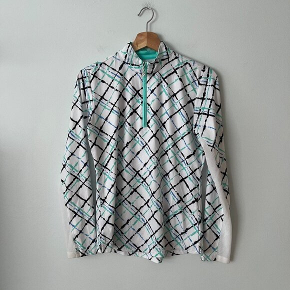 SanSoleil UPF UV Sun Protection Long Sleeve 1/2 Zip Top Women's Size Medium - Picture 1 of 7